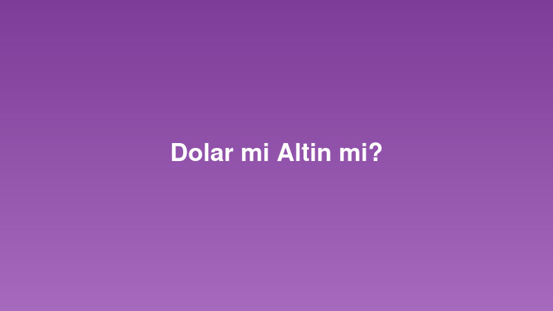 Dolar altin euro yatirim karsilastirmasi gorseli