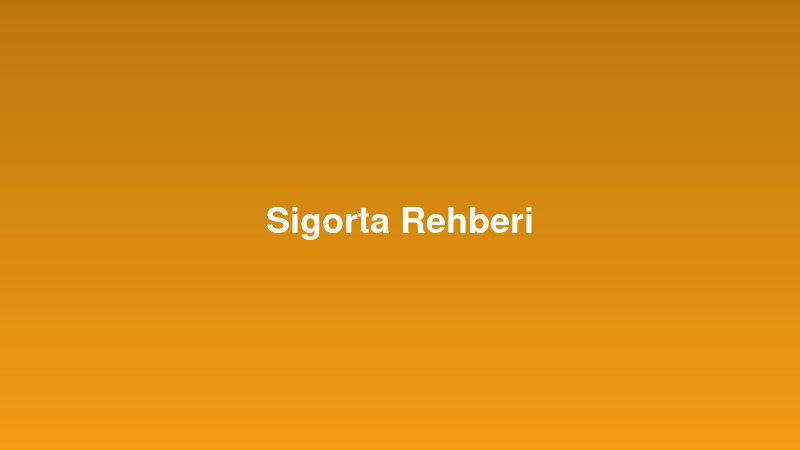 Sigorta turleri ve sigorta rehberi gorseli