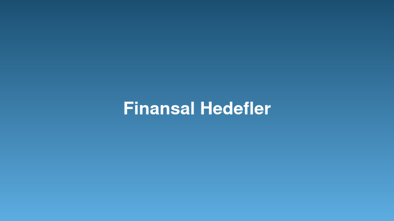 Finansal hedef belirleme ve yatirim plani gorseli